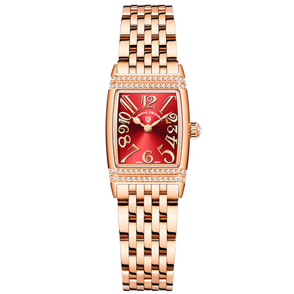 Relógio Feminino Pagani Design Sunflower Gold Red - Pagani Design