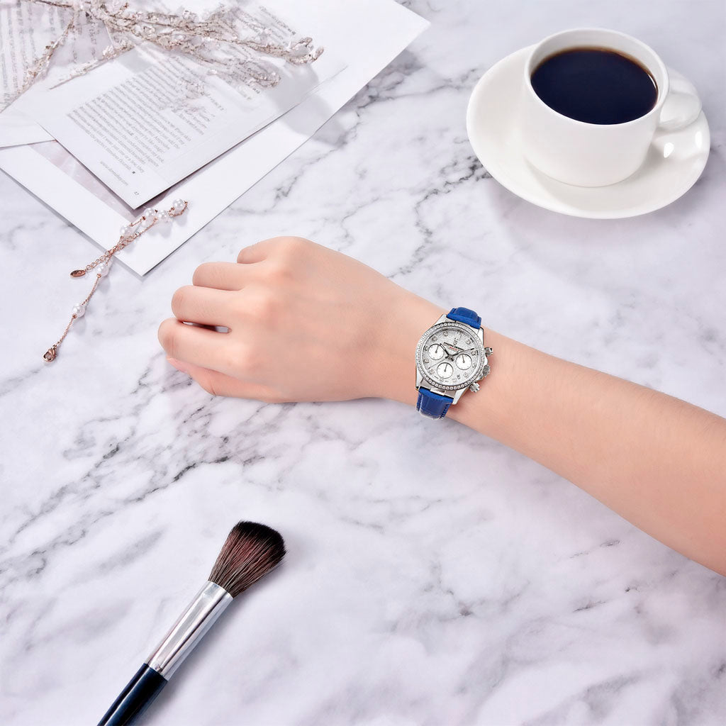 Relógio Feminino Pagani Design Daisy Blue - Pagani Design