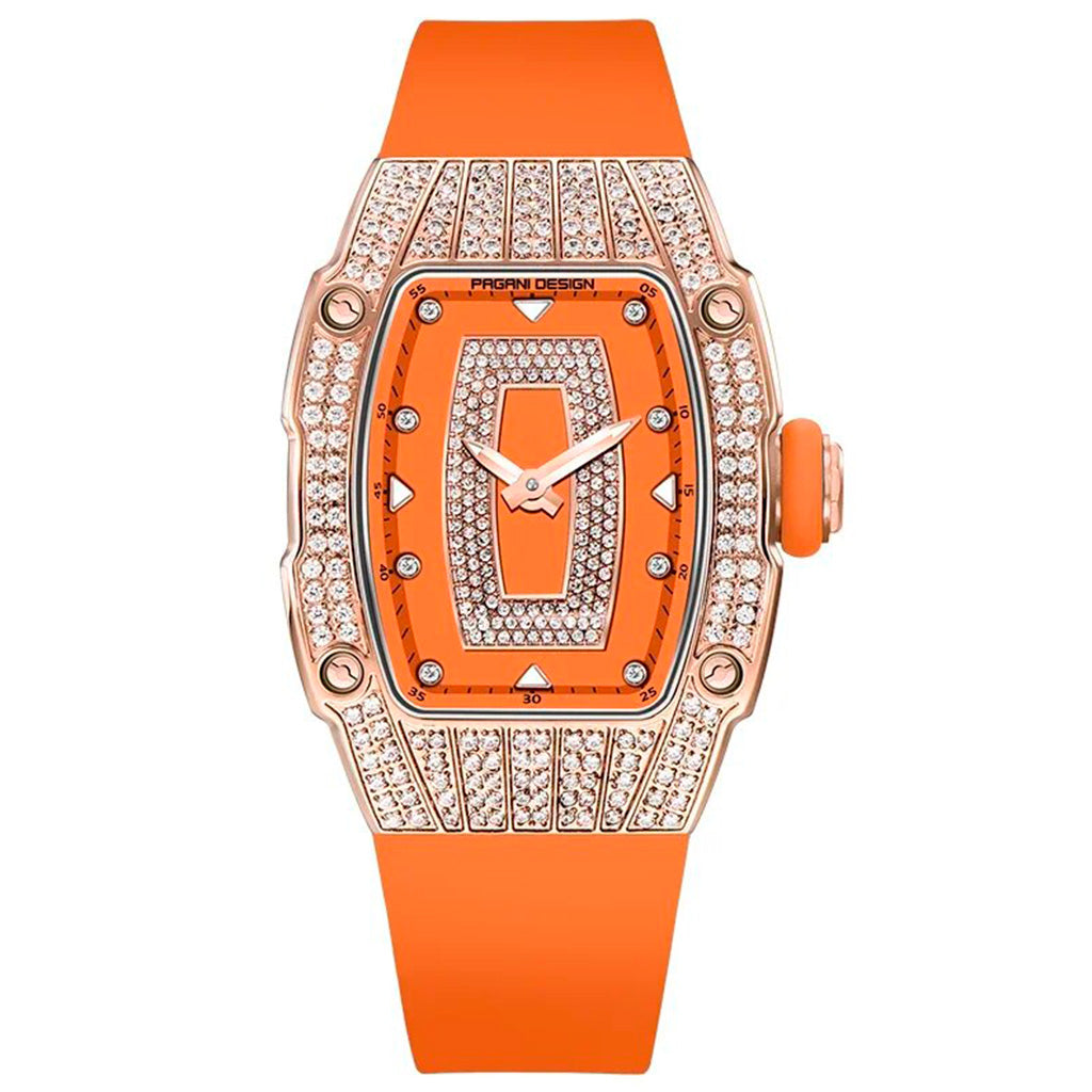 Relógio Feminino Pagani Design Marigold Orange Gold - Pagani Design