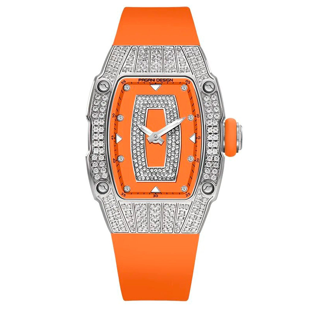Relógio Feminino Pagani Design Marigold Orange Silver - Pagani Design