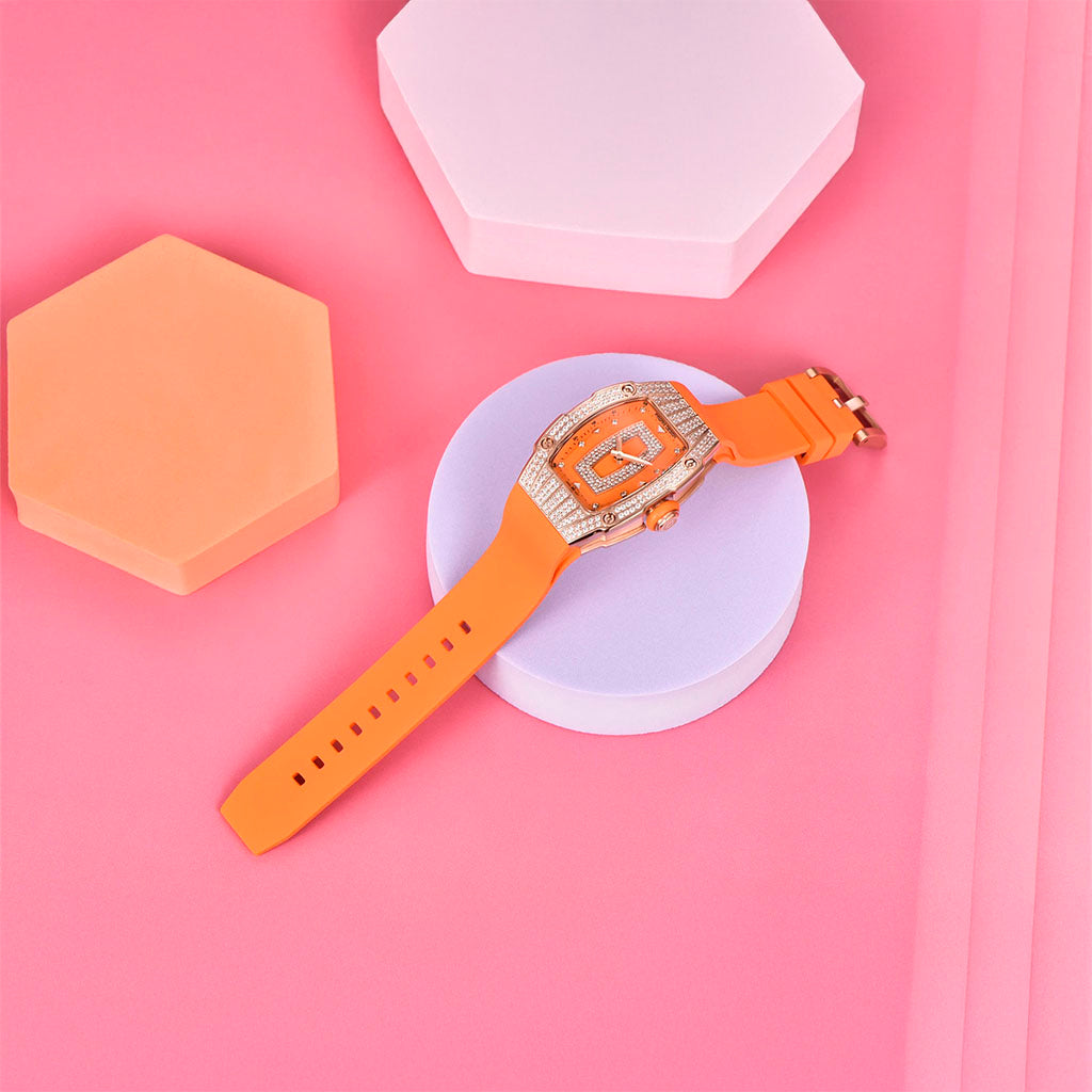 Relógio Feminino Pagani Design Marigold Orange Gold - Pagani Design