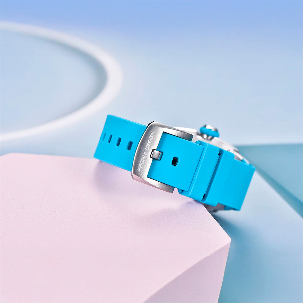 Relógio Feminino Pagani Design Marigold Blue Silver - Pagani Design