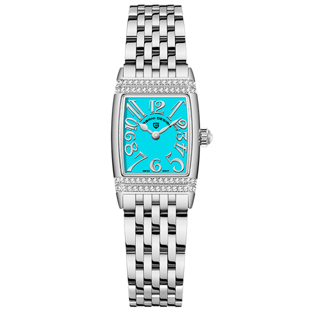 Relógio Feminino Pagani Design Sunflower Silver Blue - Pagani Design