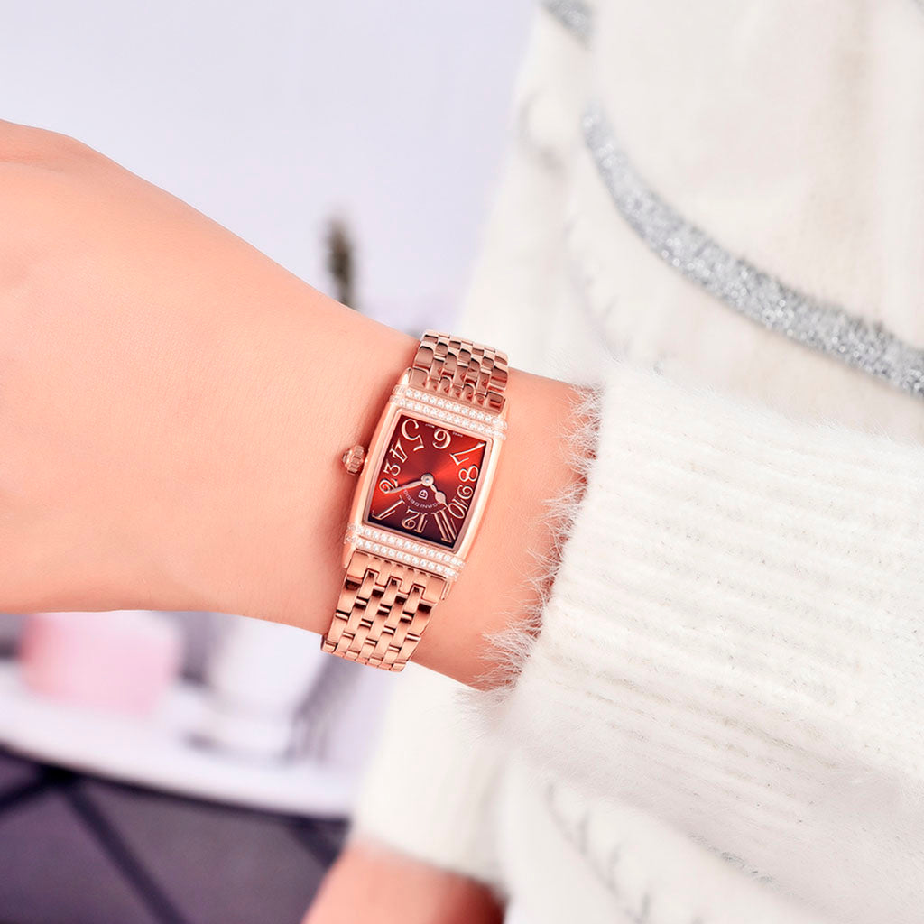 Relógio Feminino Pagani Design Sunflower Gold Red - Pagani Design