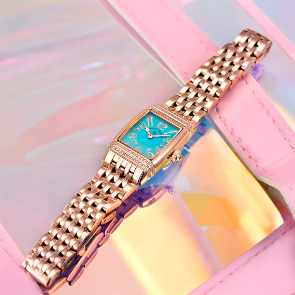 Relógio Feminino Pagani Design Sunflower Gold Blue - Pagani Design