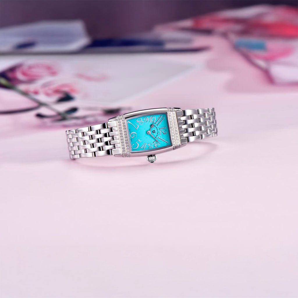 Relógio Feminino Pagani Design Sunflower Silver Blue - Pagani Design