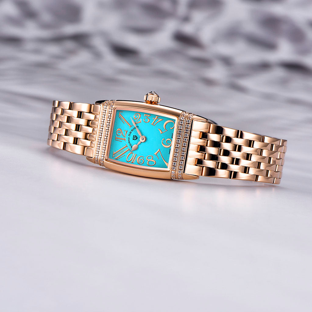 Relógio Feminino Pagani Design Sunflower Gold Blue - Pagani Design