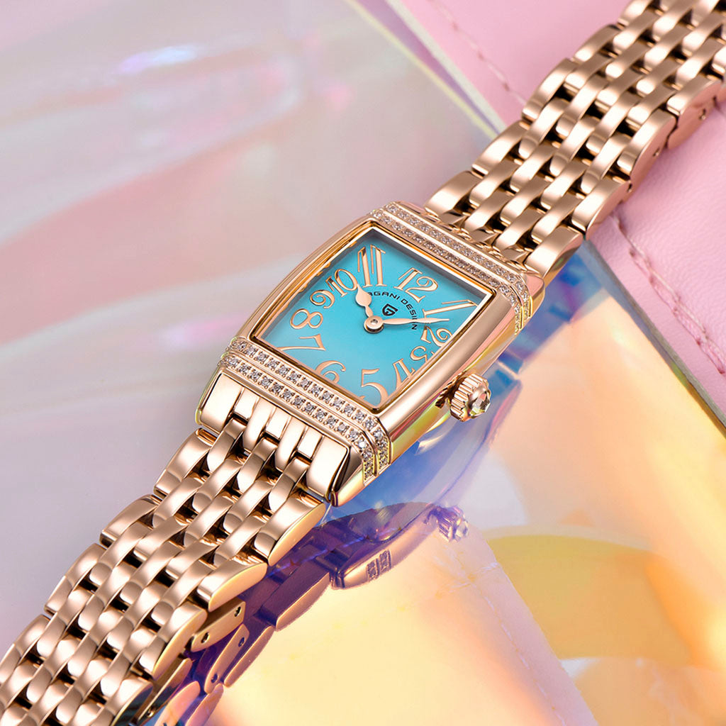 Relógio Feminino Pagani Design Sunflower Gold Blue - Pagani Design