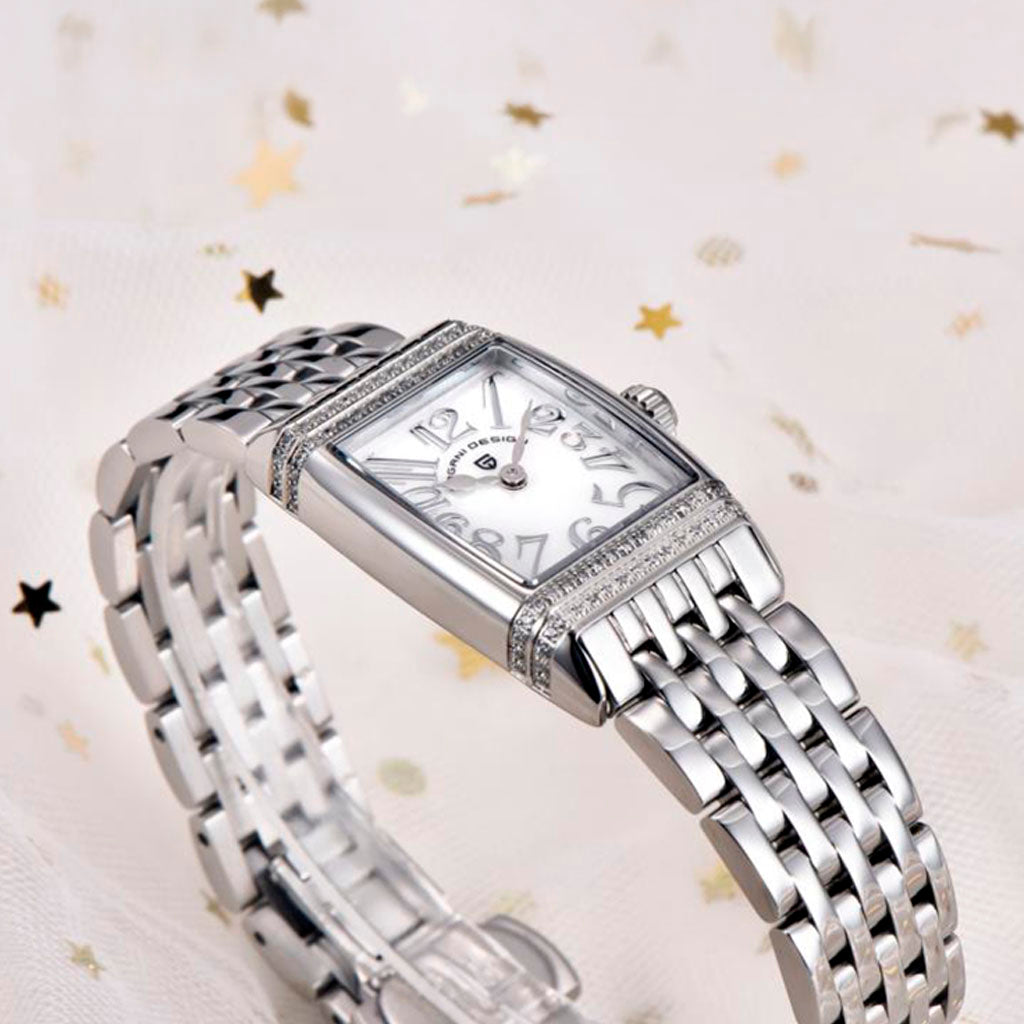 Relógio Feminino Pagani Design Sunflower Silver White - Pagani Design