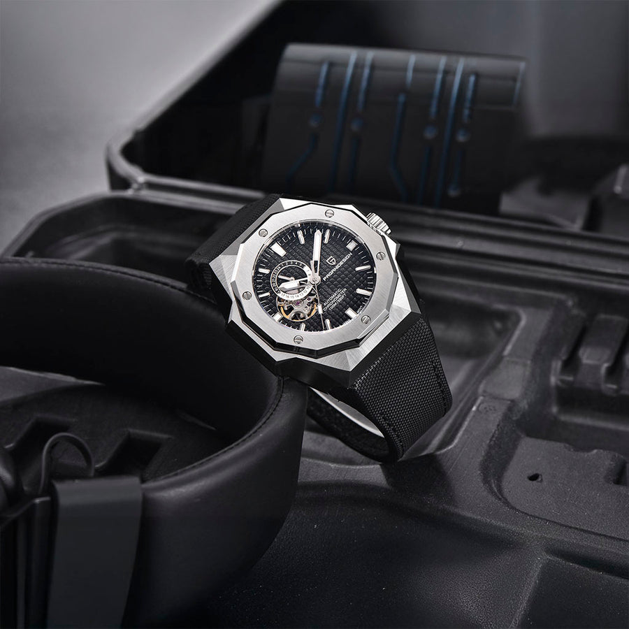 Pagani Design Armored Black and White - caixa e pulseira