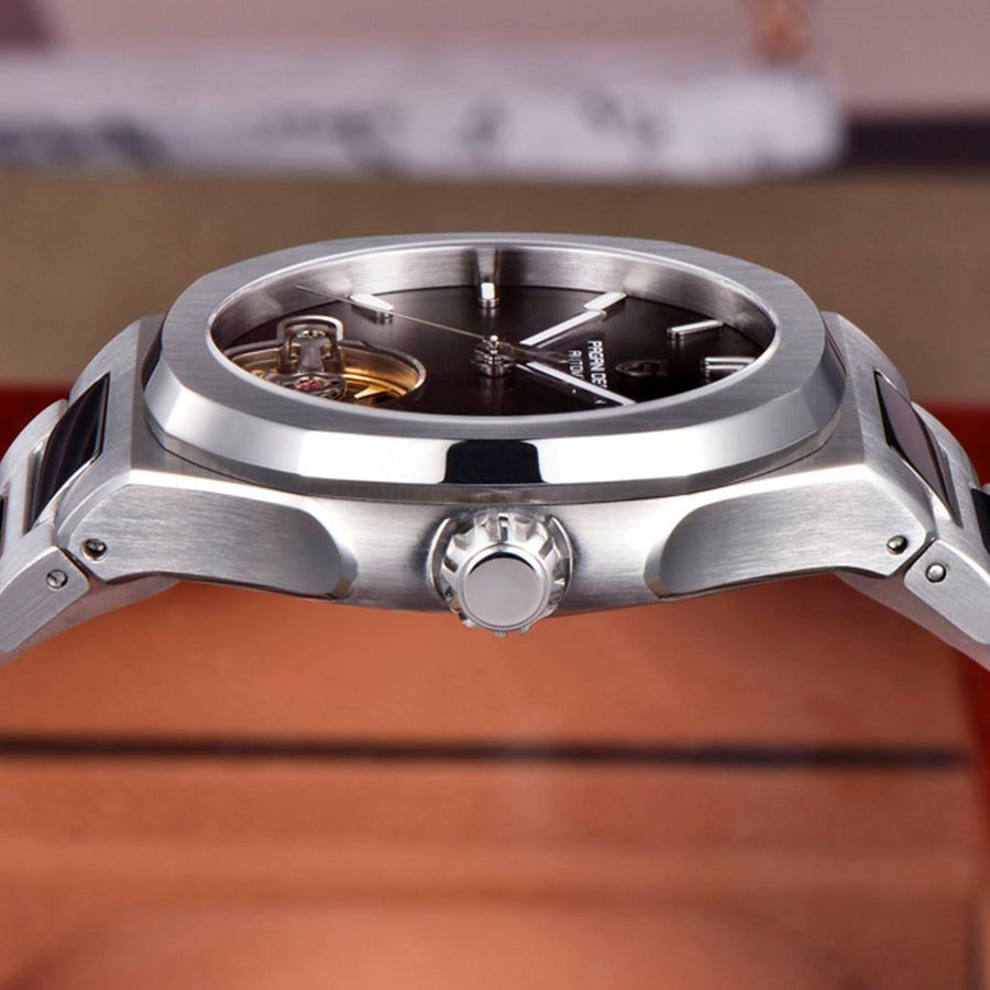 Pagani Design Esposito Silver Brown - no pulso