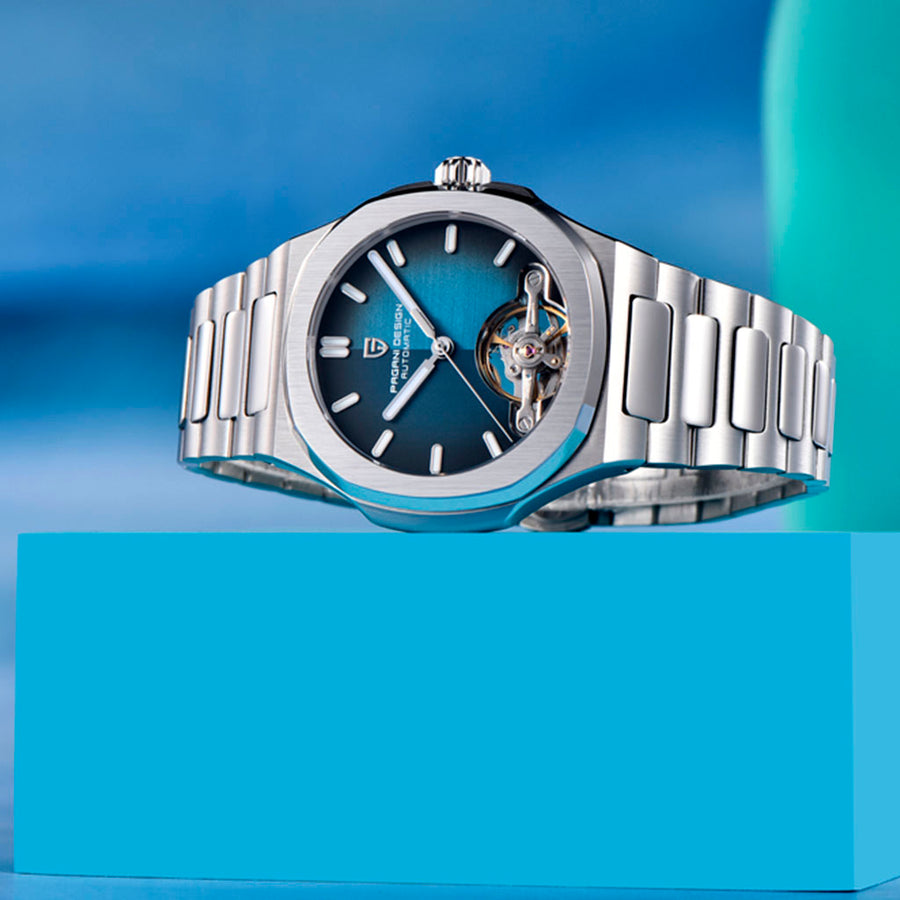 Pagani Design Esposito Silver Blue - caixa e pulseira
