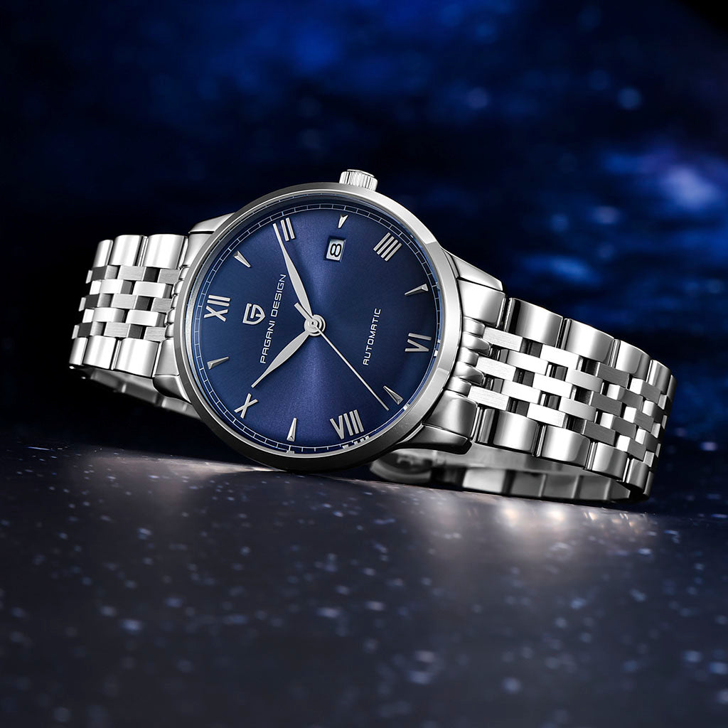 Pagani Design Caen Blue City Edition no pulso em uso urbano