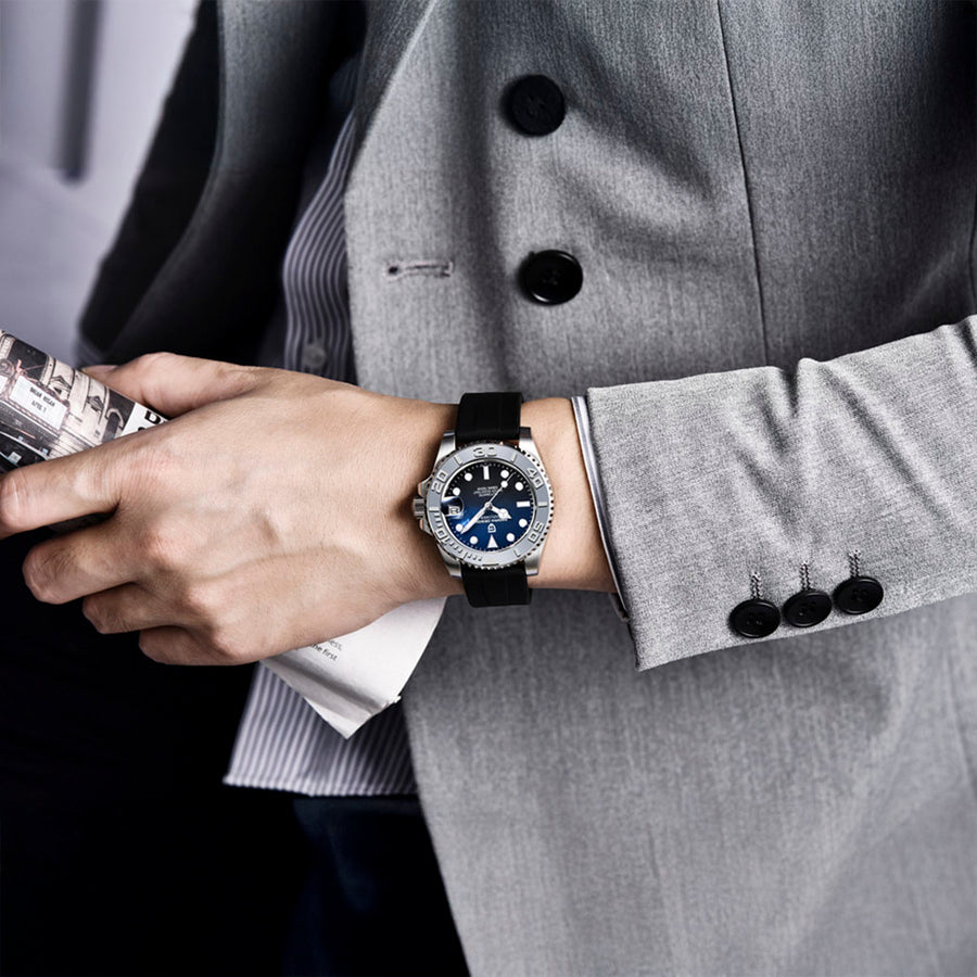 Pagani Design Explorer Blue and Gray Sport Edition - caixa e pulseira