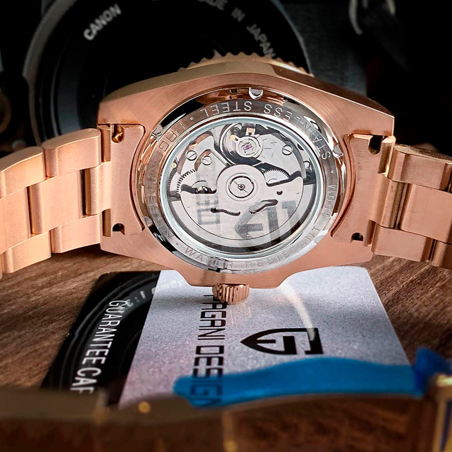 Pagani Design Explorer Pure Gold - caixa e pulseira