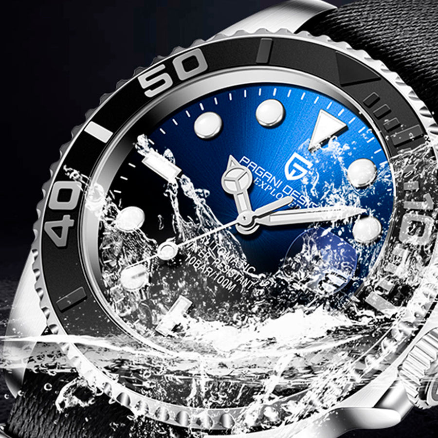 Pagani Design Explorer Blue Silver - caixa e pulseira