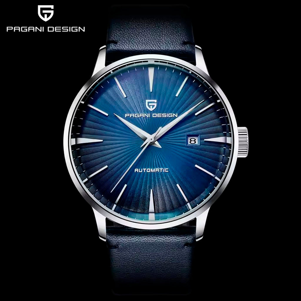 Pagani Design Lugano Blue Classic Edition no pulso em uso urbano