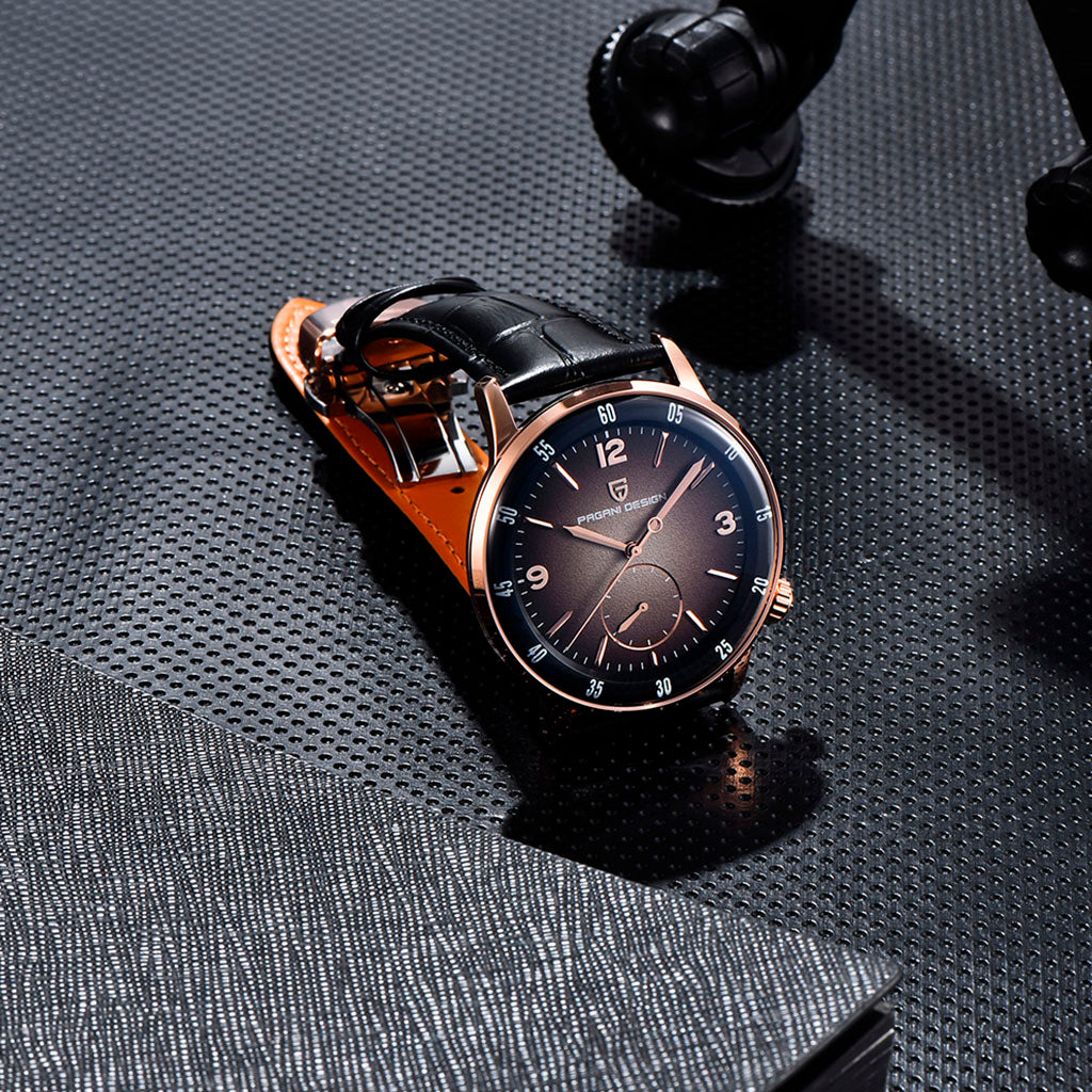 Pagani Design Milano Copper Classic Edition no pulso em uso urbano