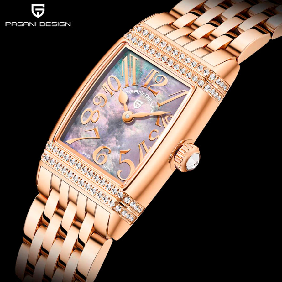Relógio Feminino Pagani Design Sunflower Gold Nebula - detalhe técnico