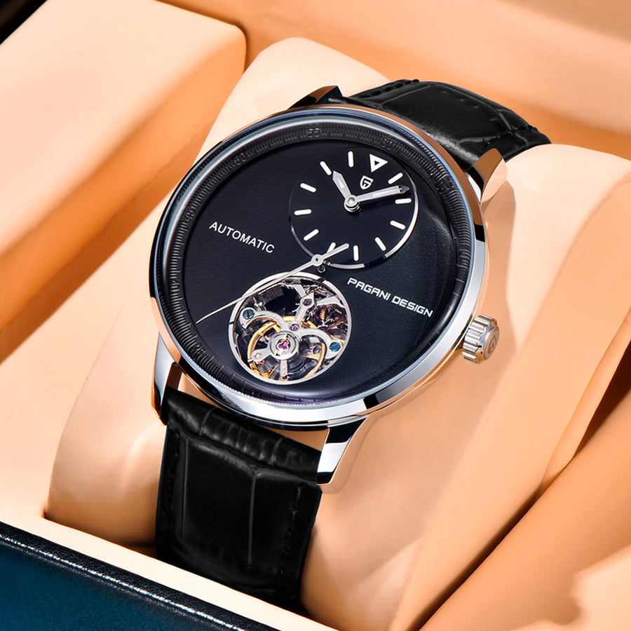 Pagani Design Tourbillon Silver Black - acabamento