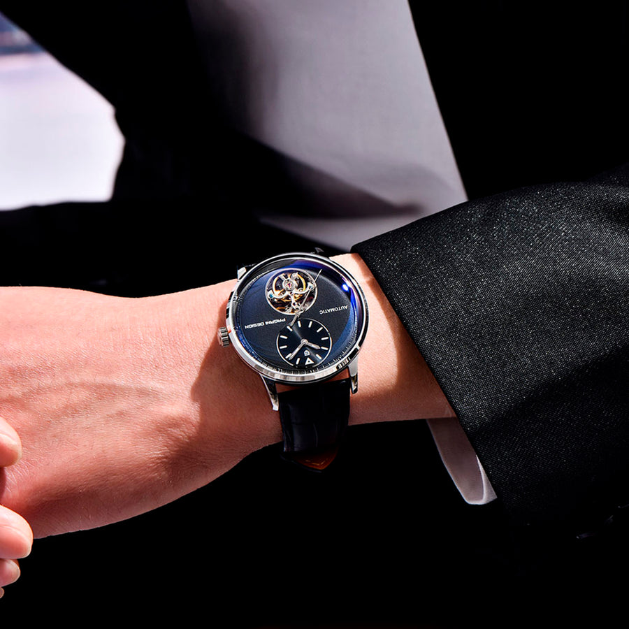 Pagani Design Tourbillon Silver Black - caixa e pulseira