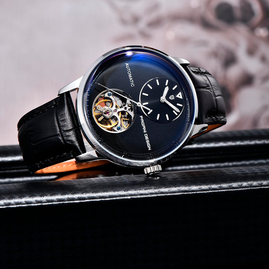 Pagani Design Tourbillon Silver Black - detalhe técnico